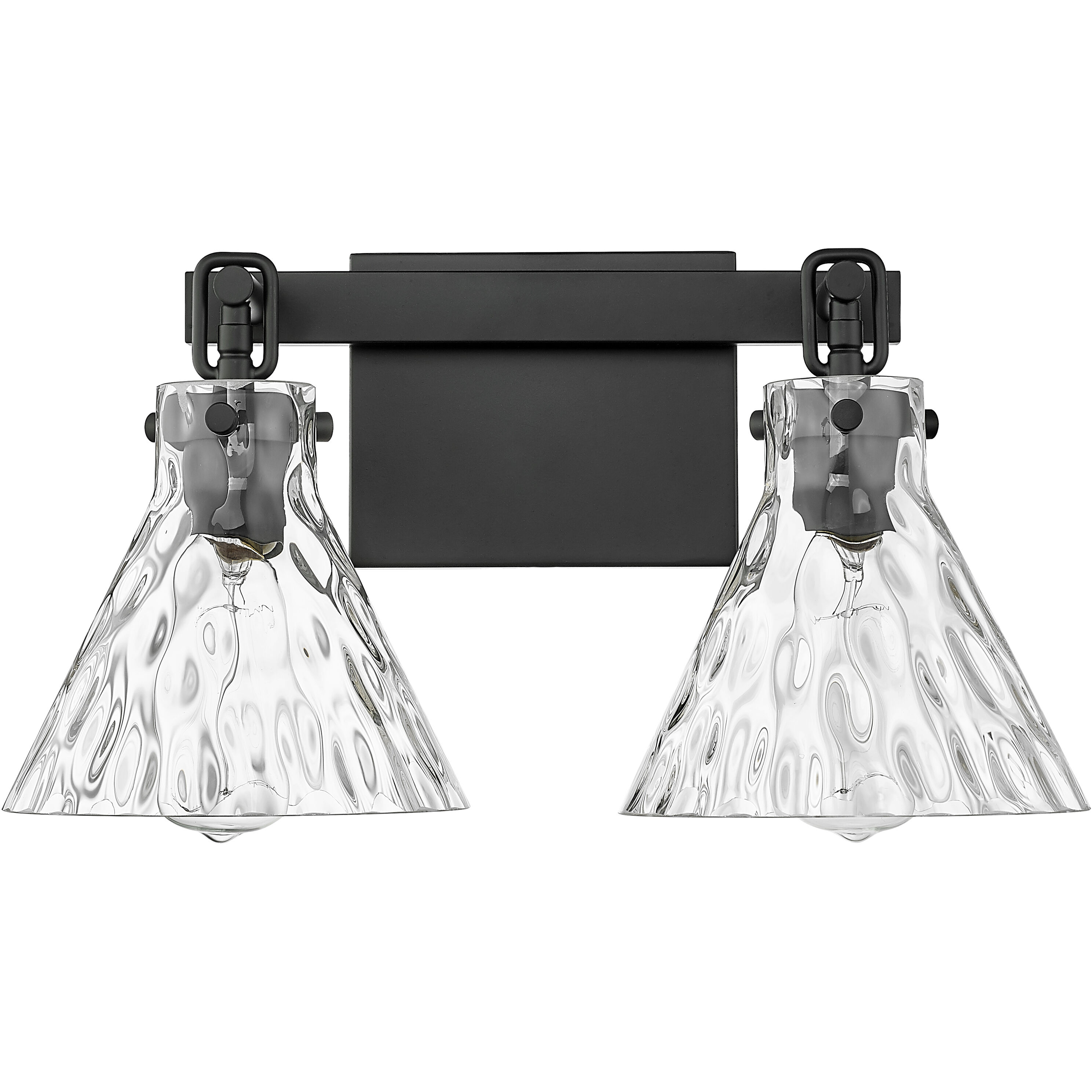 Barlon 2 Light 16.25 inch Matte Black Bathroom Vanity Light Wall Light